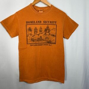 Vintage Homeland Security Graphic Tee - Rust Orange